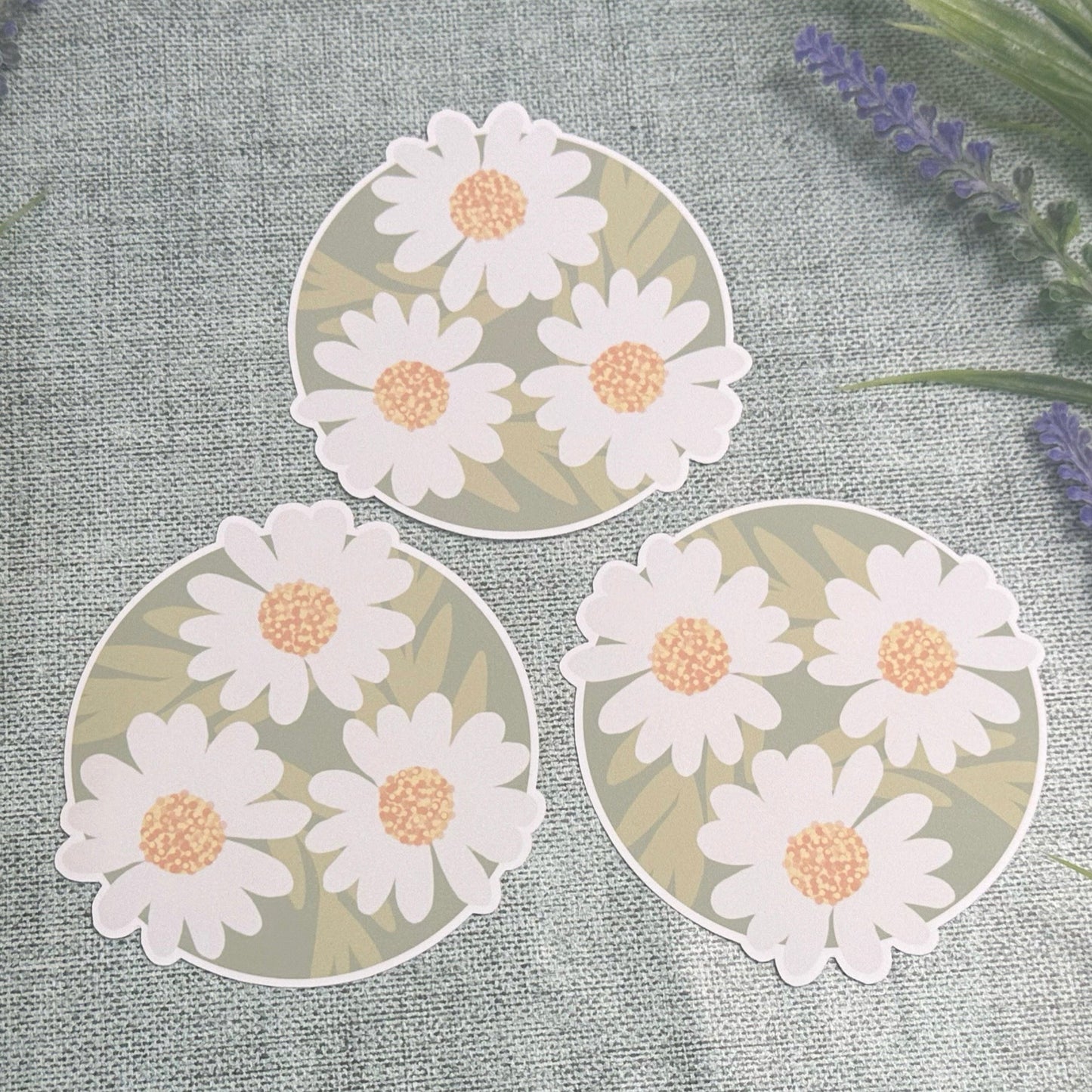 Cosy floral Waterproof Vinyl Sticker