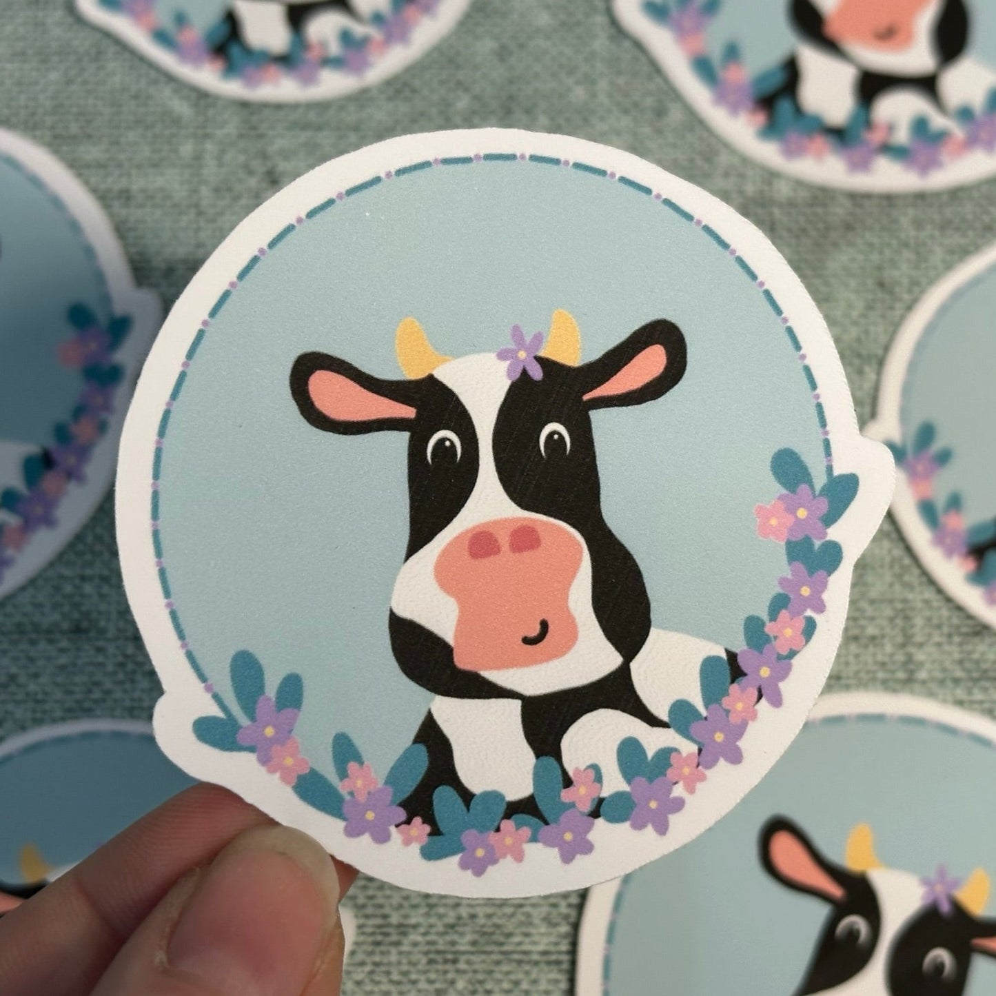 Cow Waterproof Vinyl Sticker