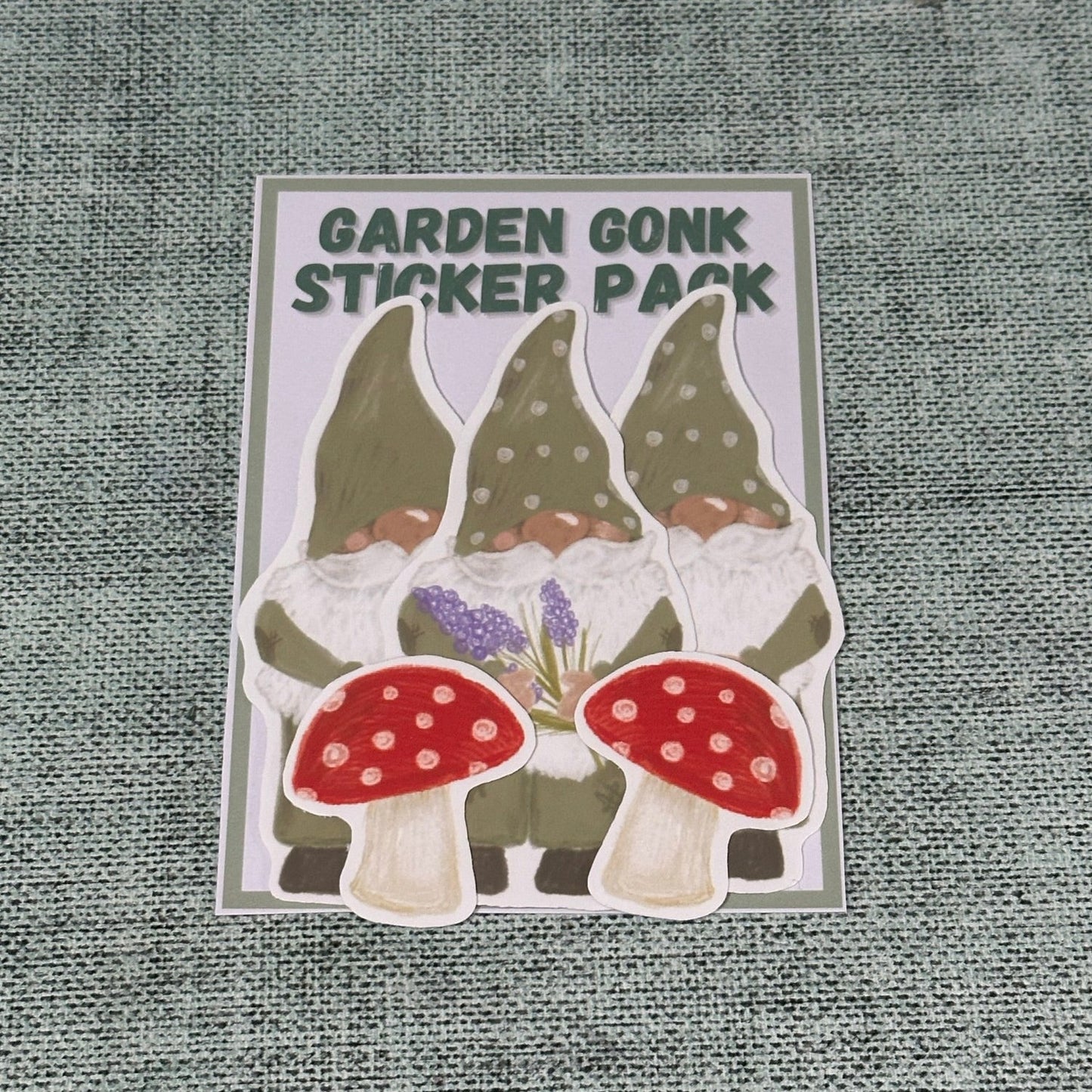 Garden Gonks & Toadstools Die Cut Sticker Pack (5pc)