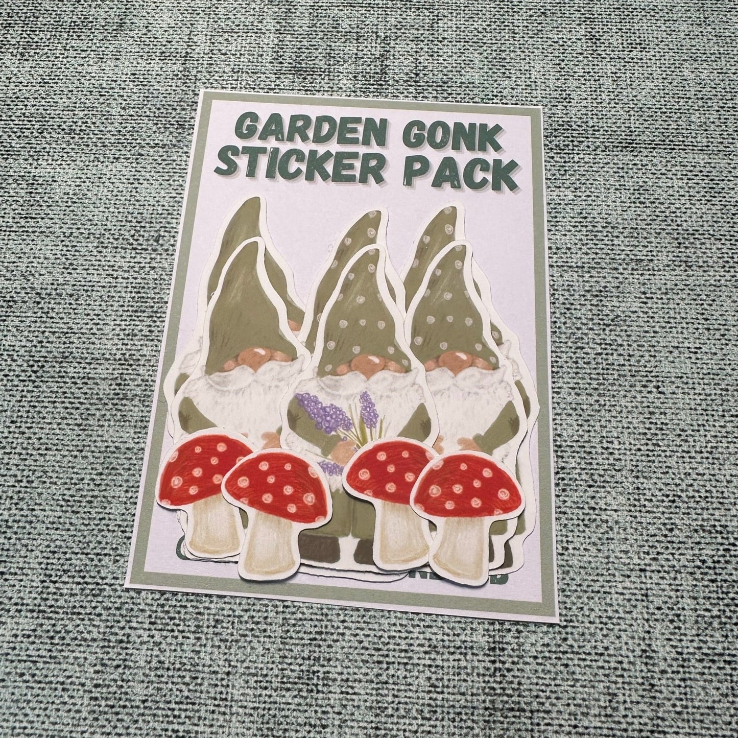 Garden Gonks & Toadstools Die Cut Sticker Pack (10pc)