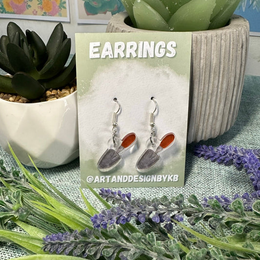 Garden Trowel Acrylic Charm Earrings