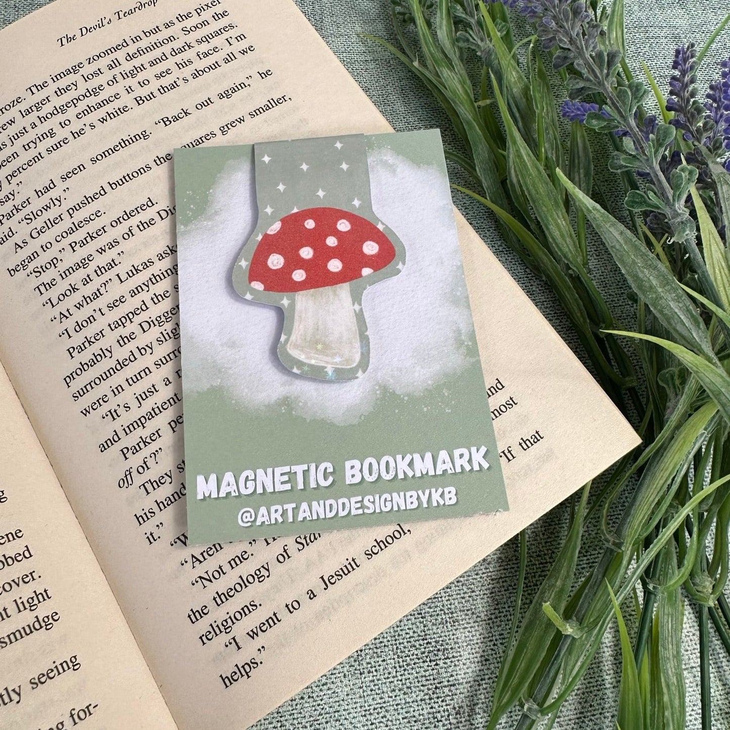 Toadstool / Mushroom Magnetic Bookmark