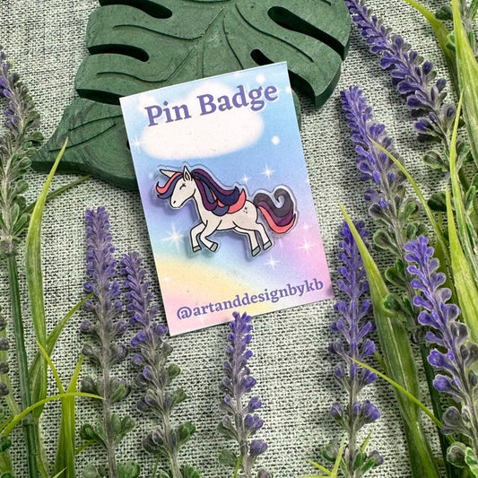 Unicorn Acrylic Pin Badge