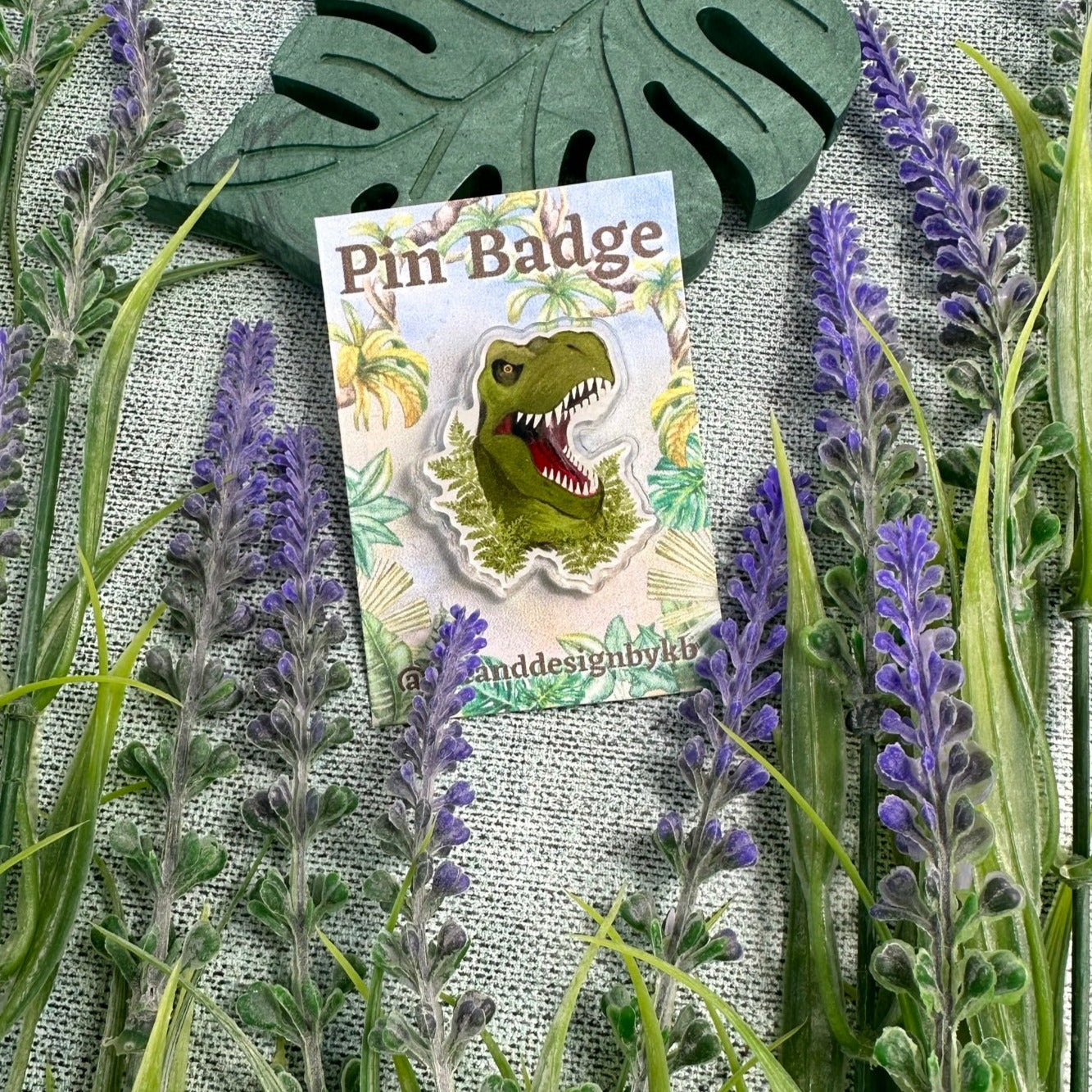 TREX Dinosaur Acrylic Pin Badge