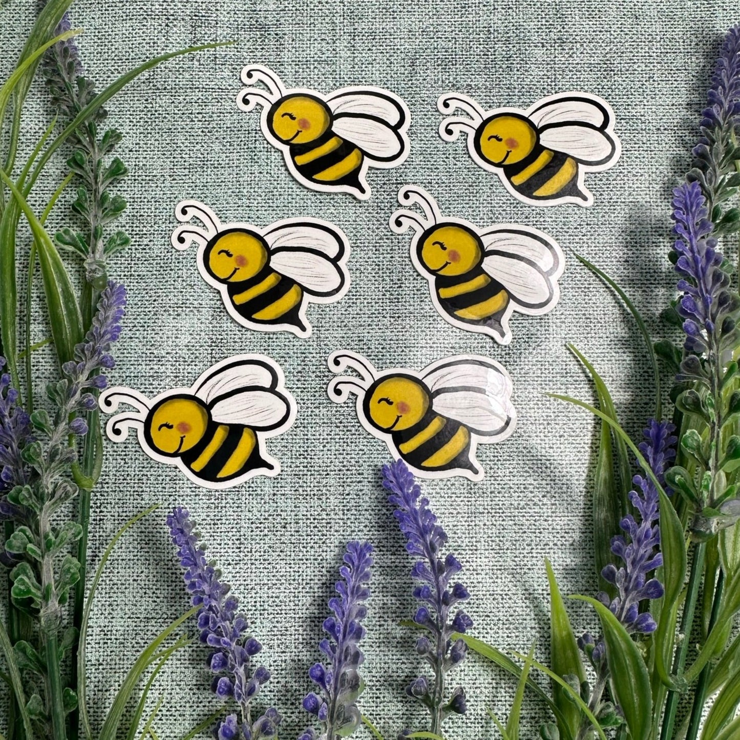Bee glossy vinyl sticker