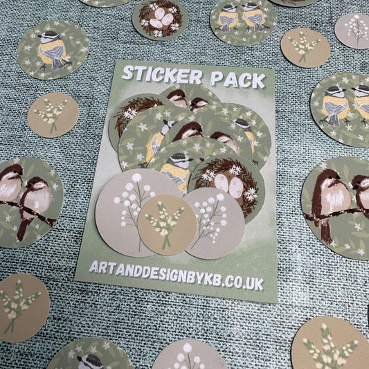 Birds & Blooms Sticker Pack