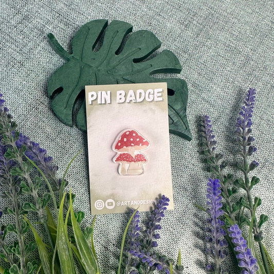 Toadstools Pin Badge