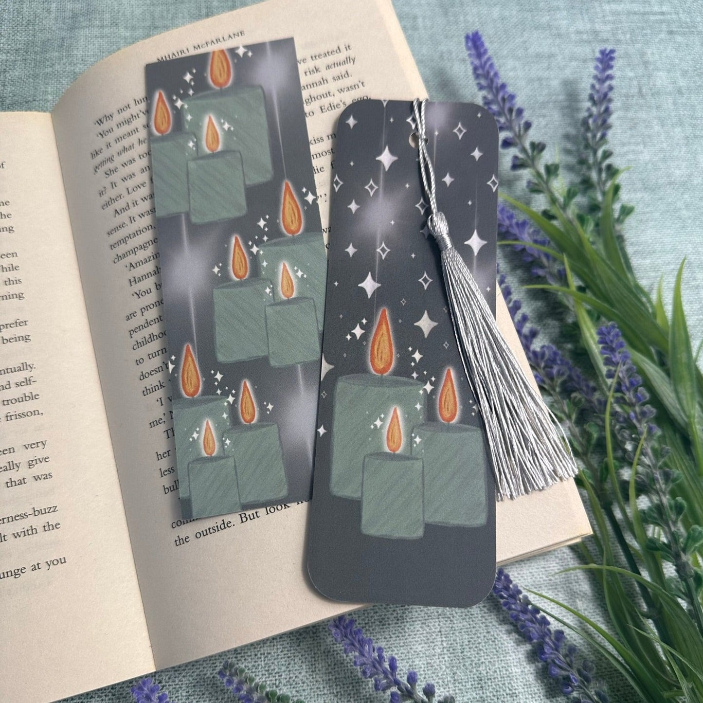 Candles 'witchy vibes' Bookmark (double sided)