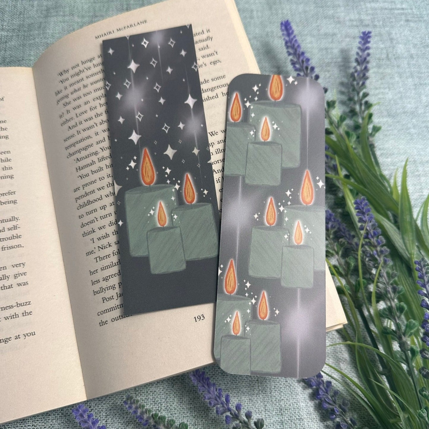 Candles 'witchy vibes' Bookmark (double sided)