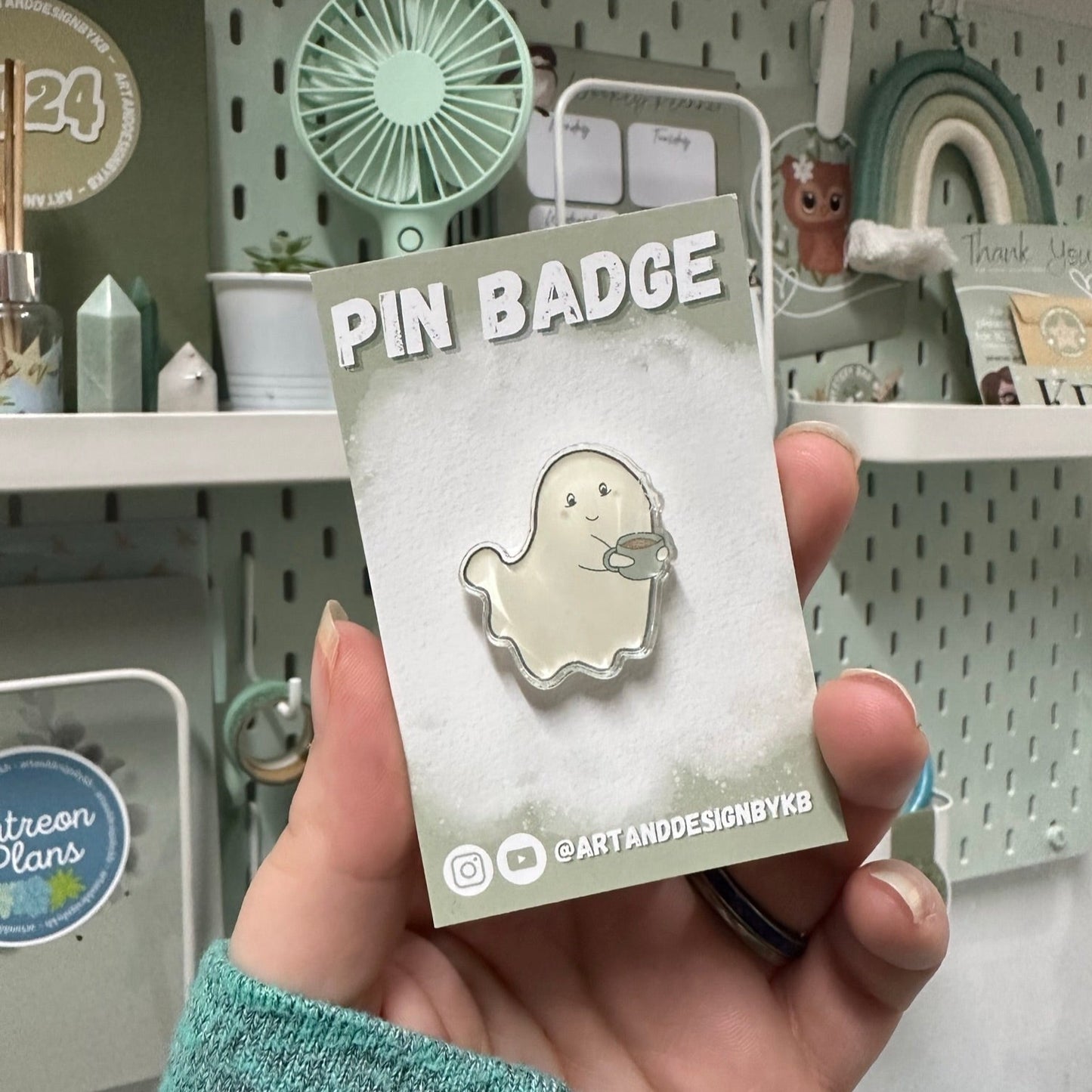 Cosy Ghost Pin Badge