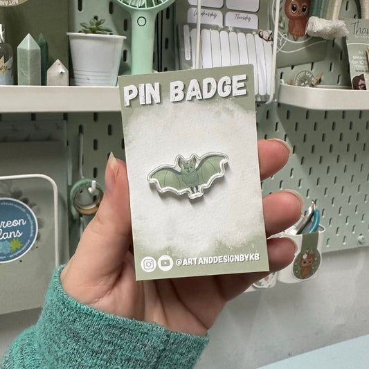 Bertie Bat Pin Badge