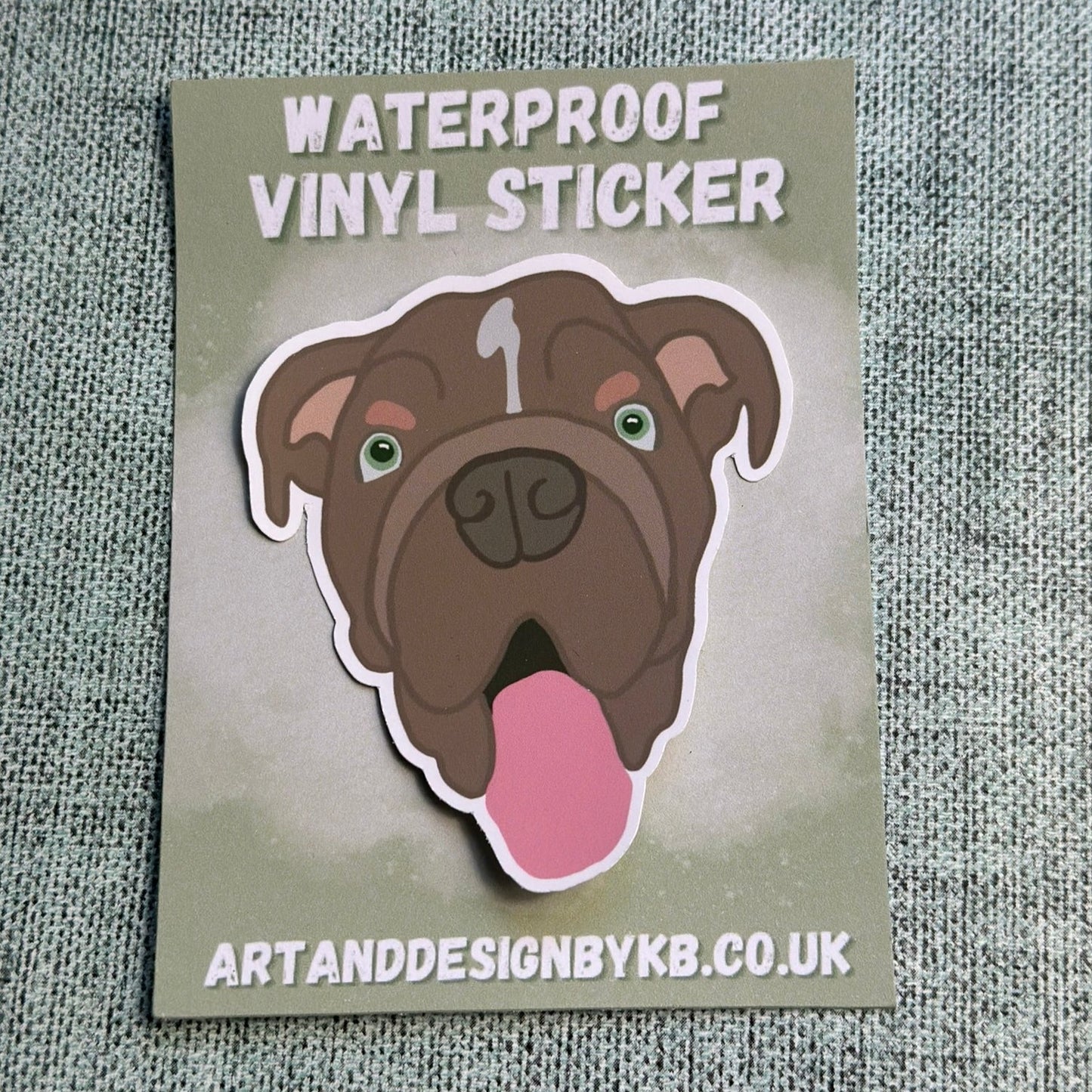 English Bulldog Waterproof Vinyl Sticker