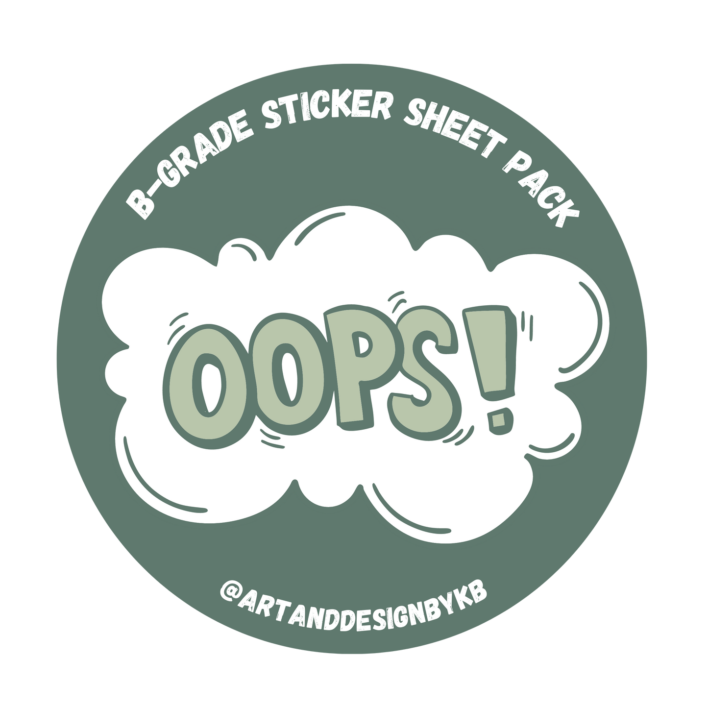 B-Grade mystery sticker sheet bundle | Mis-prints & Mis-cuts | Oops Pack | Seconds Sale