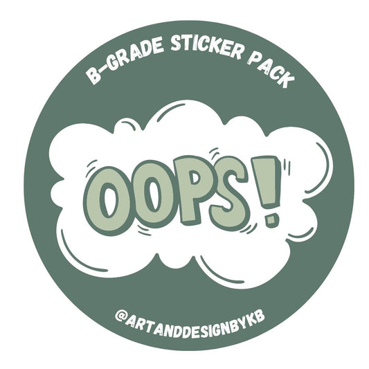 B-Grade mystery sticker bundles | Mis-prints & Mis-cuts | Oops Pack | Seconds Sale