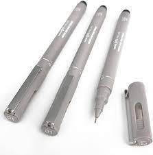 Uni Pin Fine Line Pen LIGHT GREY - various sizes available