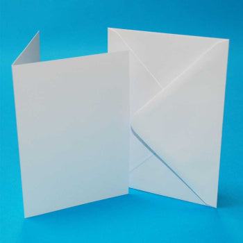 White Card Blanks with Envelopes - various sizes available