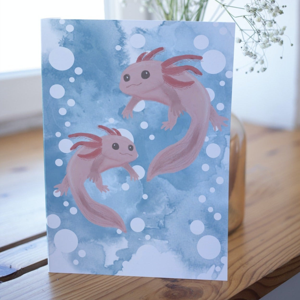 Axolotl Greetings Card