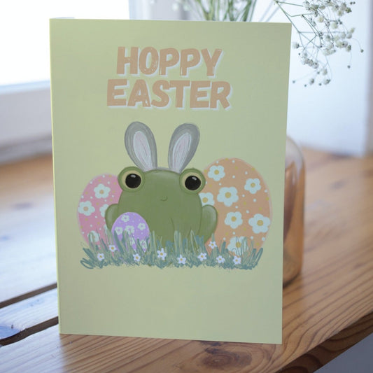 Hoppy the Easter Frog Greetings Card