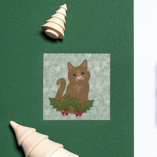 Festive Cat Christmas Card