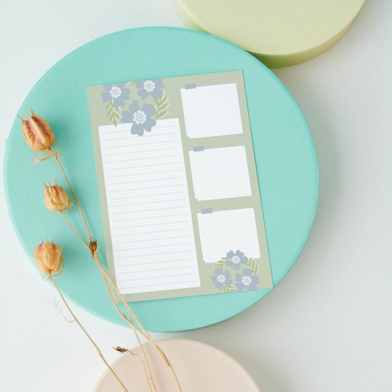 Pastel Floral A6 Tear Off Notepad