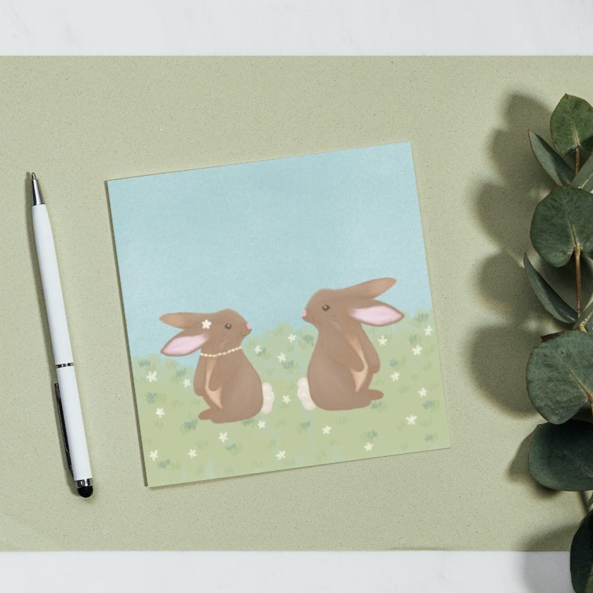 Cute bunnies Greetings Card