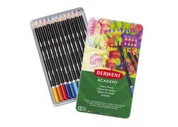 Academy Colour Pencils set of 12 by Derwent